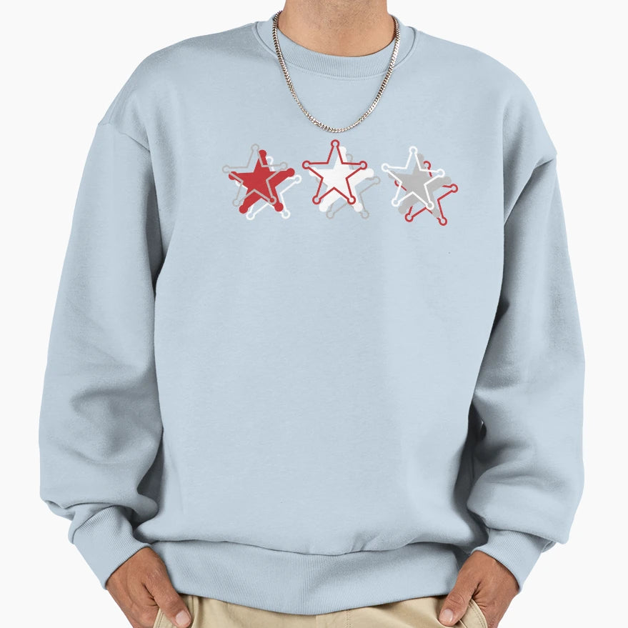 Texas Rangers Pattern Blue Background Sweatshirt - Streetwear Style Unisex - T-Shirt, Sweatshirt, Hoodie