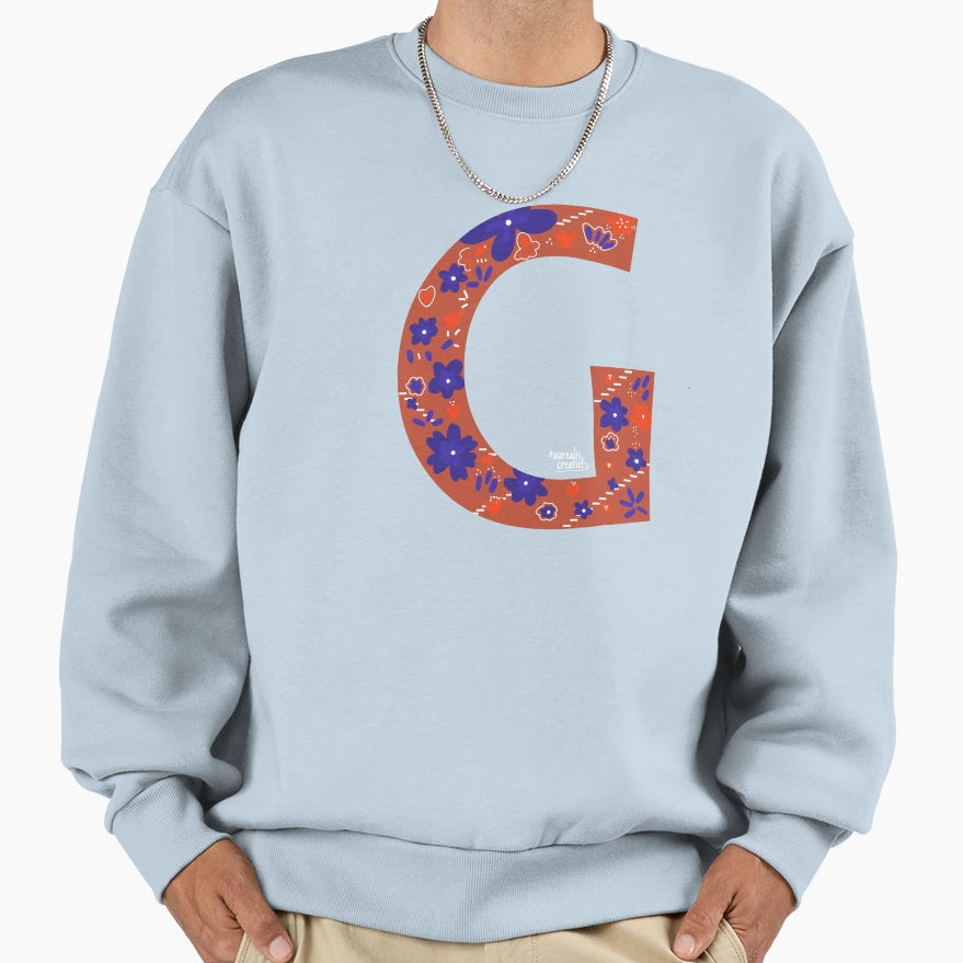 Letter G Sweatshirt - Aesthetic Graphic for Adults - T-Shirt, Sweatshirt, Hoodie