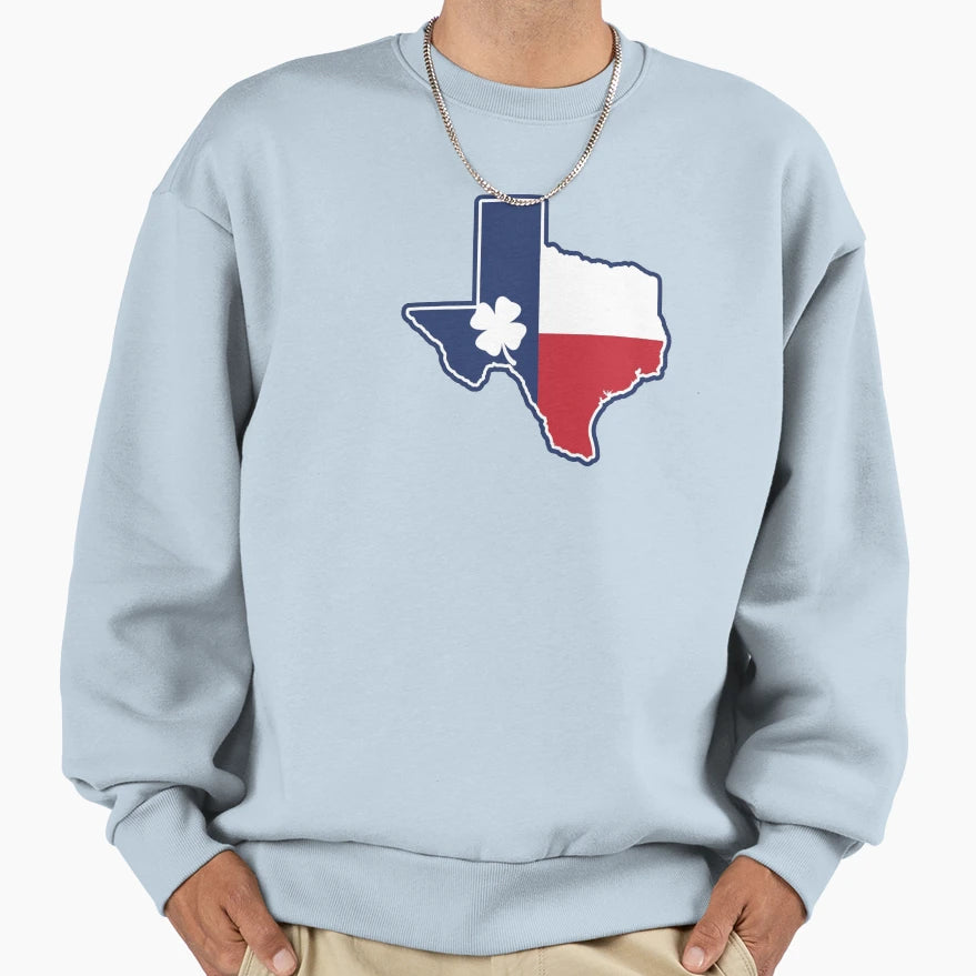 Texas Shamrock Sweatshirt - Custom Art Print Unisex - T-Shirt, Sweatshirt, Hoodie