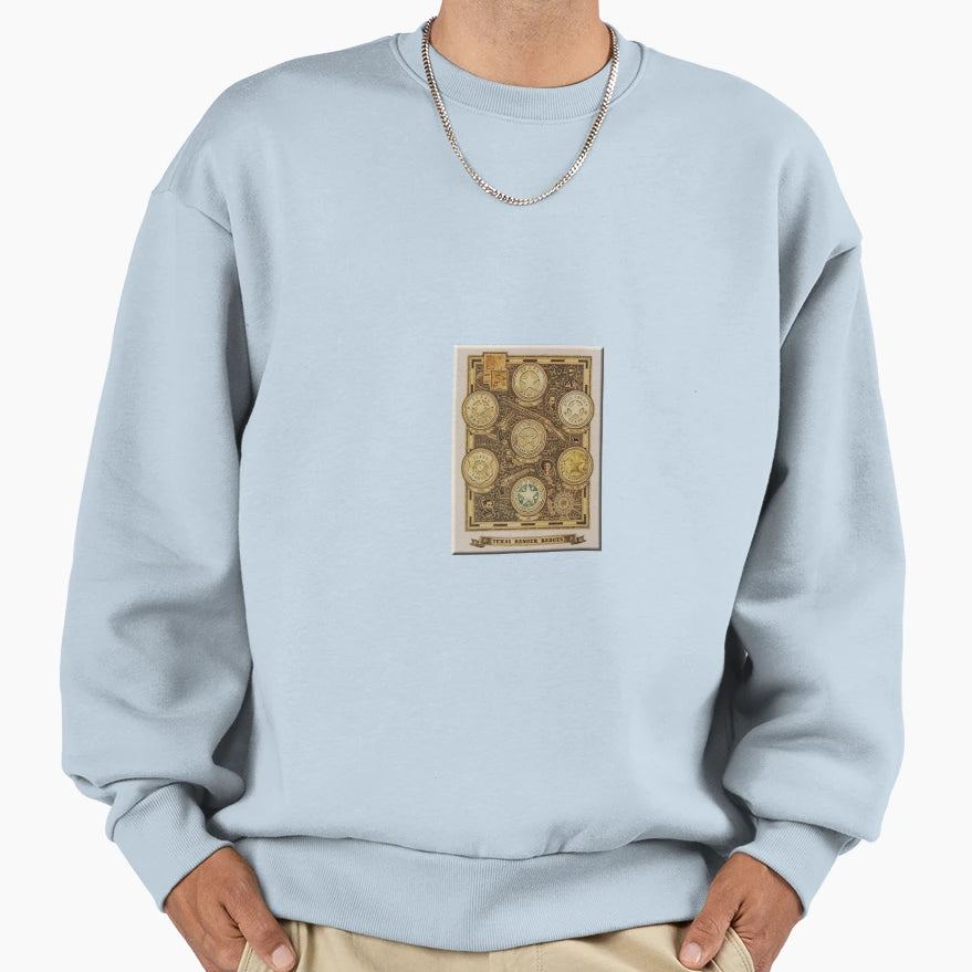 Texas Ranger Badge History Sweatshirt - Aesthetic Graphic Men Women - T-Shirt, Sweatshirt, Hoodie