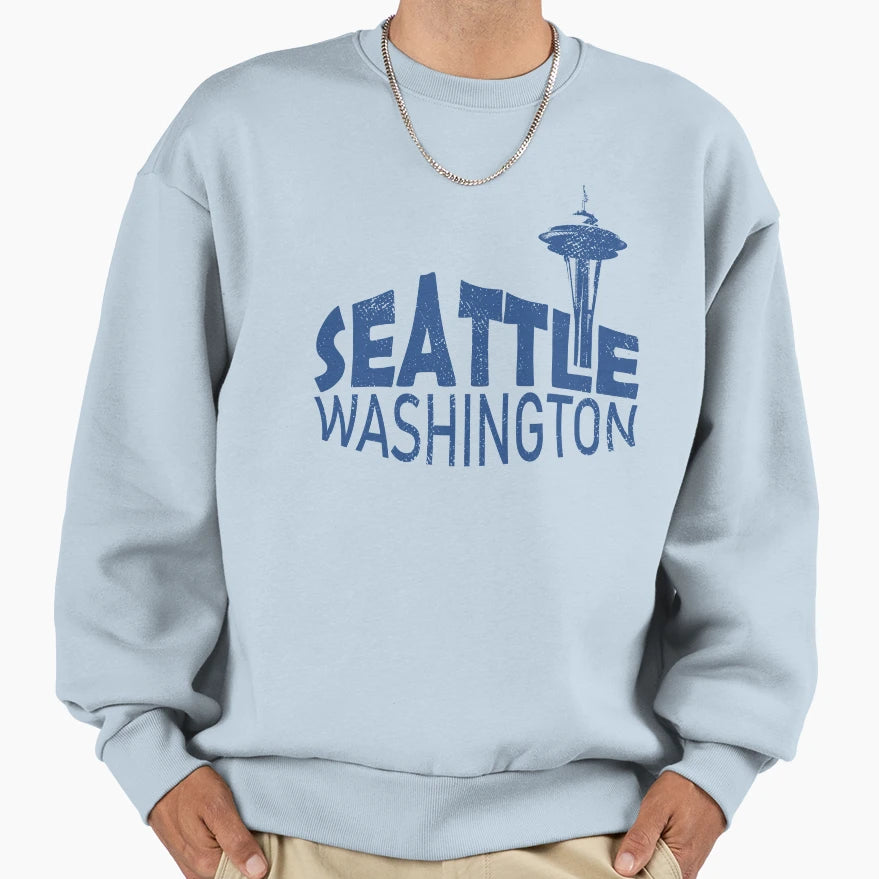 Seattle Washington Sweatshirt - Custom Art Print Men Women - T-Shirt, Sweatshirt, Hoodie