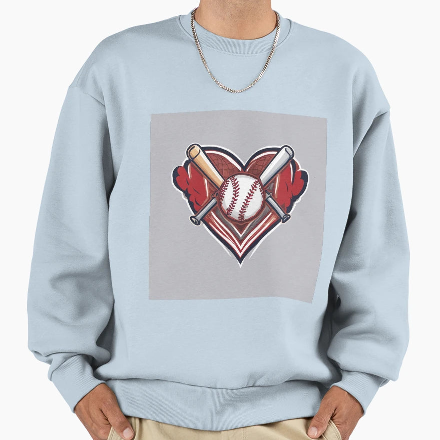 I Love Baseball Sweatshirt - Fun Novelty Design Men Women - T-Shirt, Sweatshirt, Hoodie