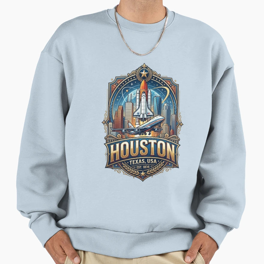 Houston Texas Sweatshirt - Graphic Print for Adults - T-Shirt, Sweatshirt, Hoodie