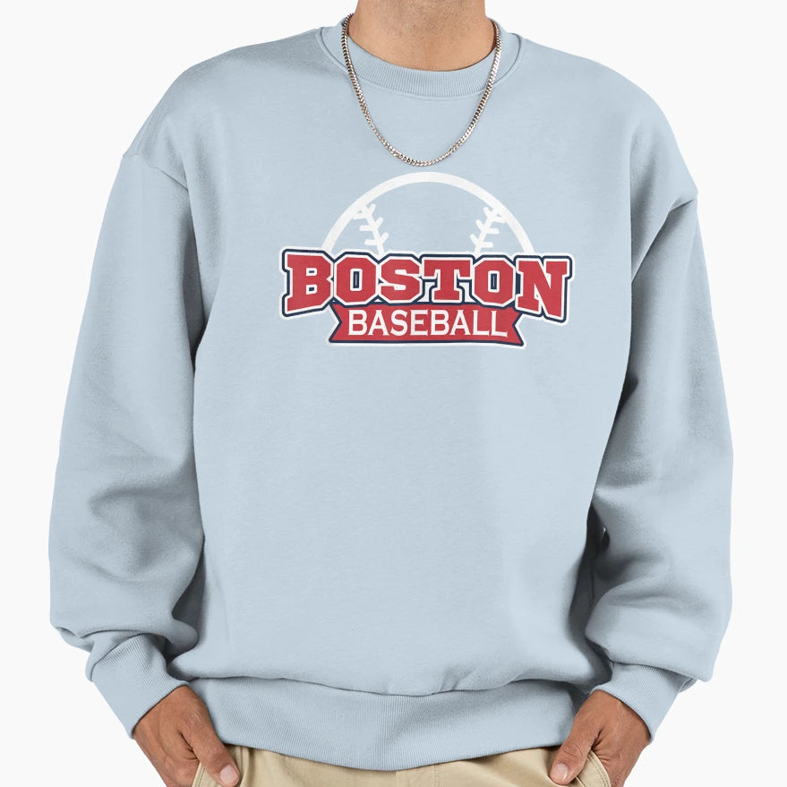 Boston Baseball Banner Ballpark Sweatshirt - Minimalist Print for Adults - T-Shirt, Sweatshirt, Hoodie