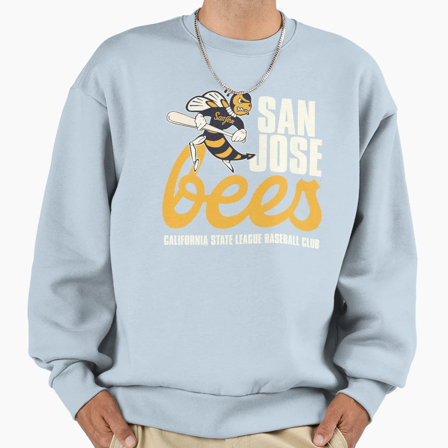 San Jose Bees Baseball Sweatshirt - Graphic Print Men Women - T-Shirt, Sweatshirt, Hoodie