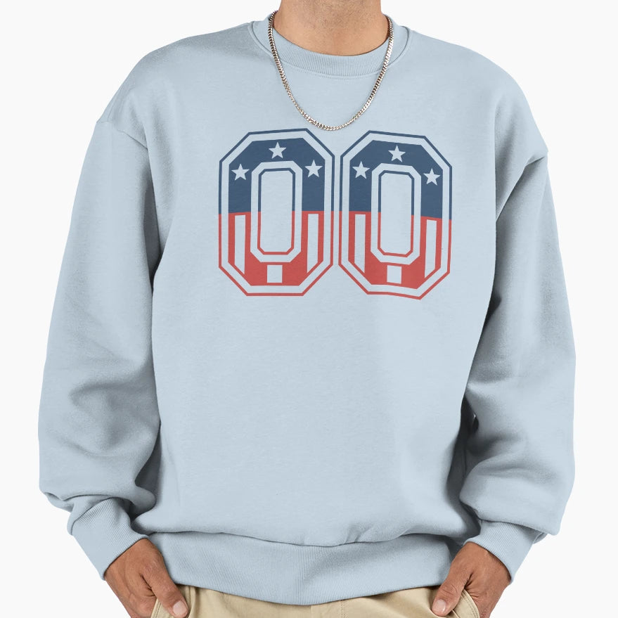 Number 00 Usa Sweatshirt - Novelty Apparel Men Women - T-Shirt, Sweatshirt, Hoodie