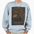 San Diego Map Art Coffee Color Sweatshirt - Minimalist Print Unisex - T-Shirt, Sweatshirt, Hoodie