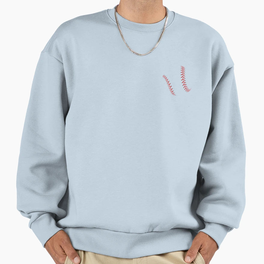 Baseball Stitches Baseball Laces Sweatshirt - Trendy Graphic Unisex - T-Shirt, Sweatshirt, Hoodie