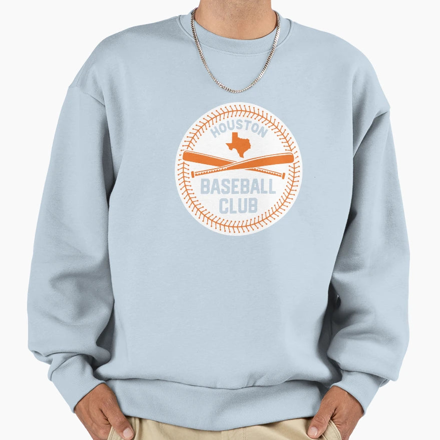 Houston Baseball Club Bat And Sweatshirt - Streetwear Style Men Women - T-Shirt, Sweatshirt, Hoodie