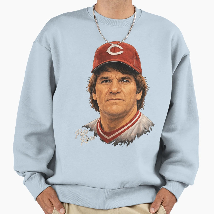 Pete Rose Baseball Art Sweatshirt - Graphic Print Unisex - T-Shirt, Sweatshirt, Hoodie