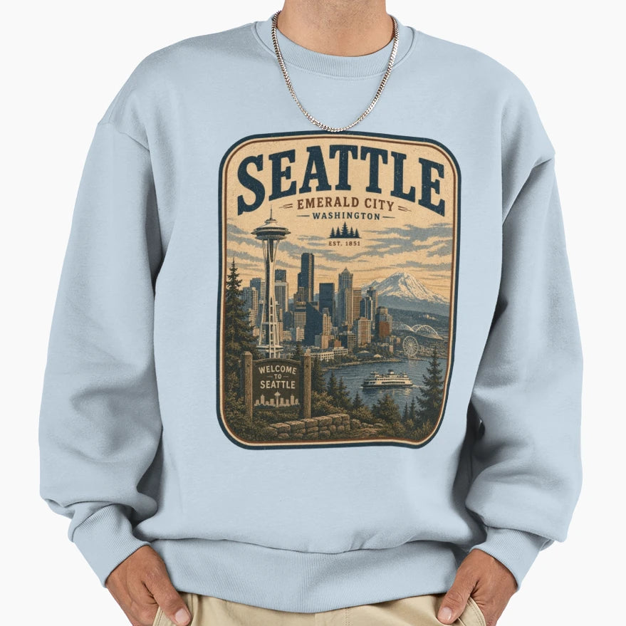 Seattle Washington Sweatshirts Hats Sweatshirt - Trendy Graphic Unisex - T-Shirt, Sweatshirt, Hoodie