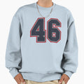 46 Navy Grey Red Sports Number Sweatshirt - Custom Art Print Men Women - T-Shirt, Sweatshirt, Hoodie