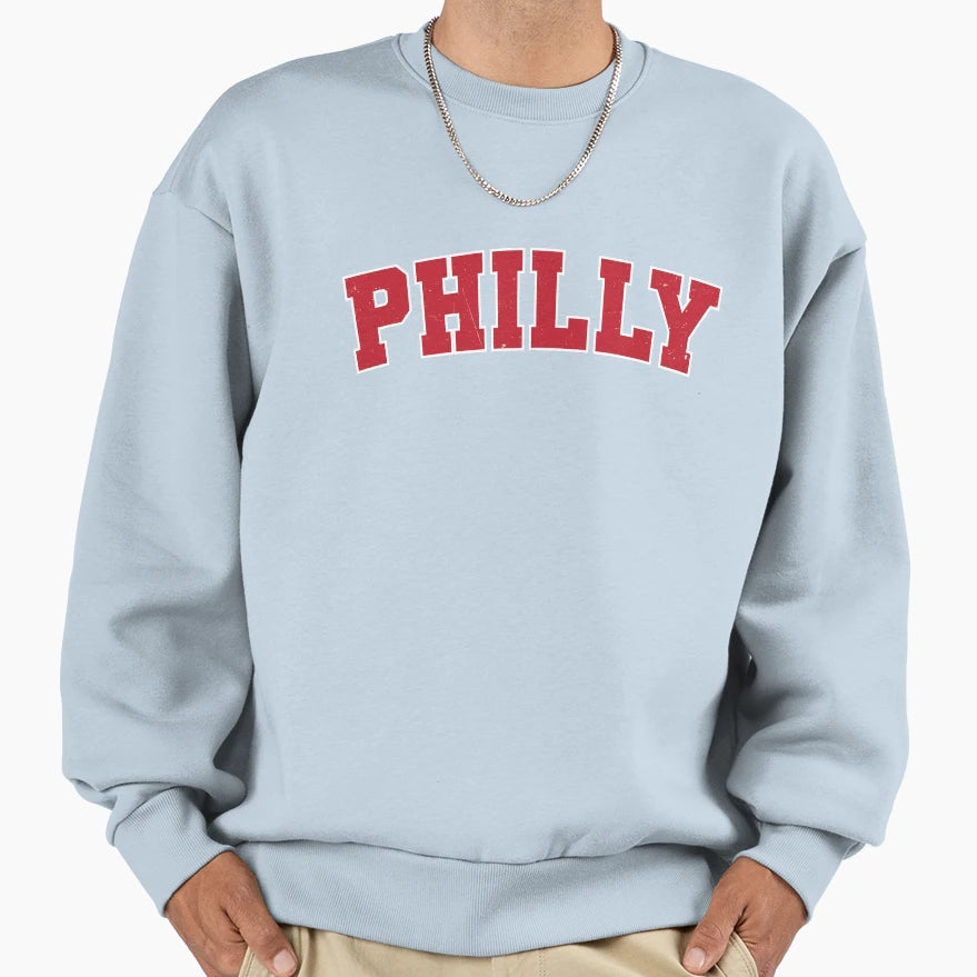 Philadelphia Distressed Philly Sweatshirt - Graphic Print Unisex - T-Shirt, Sweatshirt, Hoodie