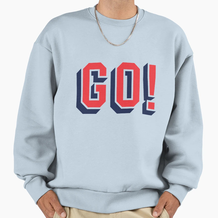 Go Trendy Text Sweatshirt - Aesthetic Graphic for Adults - T-Shirt, Sweatshirt, Hoodie