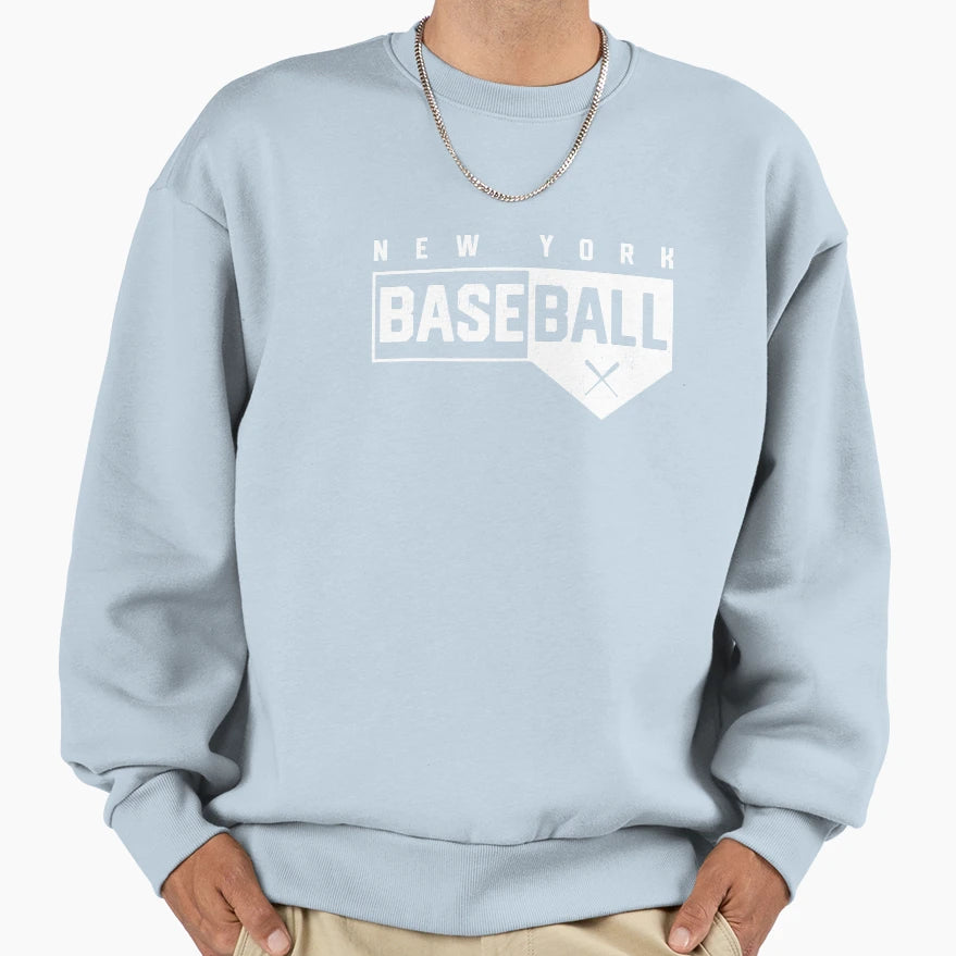 Bronx New York Baseball Home Plate Sweatshirt - Minimalist Print Unisex - T-Shirt, Sweatshirt, Hoodie