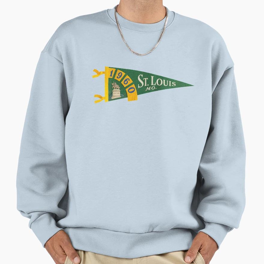 Travel Souvenir Pennant St Louis Mo Sweatshirt - Custom Art Print Men Women - T-Shirt, Sweatshirt, Hoodie