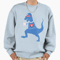 Dinosaur Baseball Sweatshirt - Aesthetic Graphic Men Women - T-Shirt, Sweatshirt, Hoodie