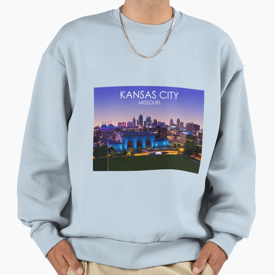 Kansas City Missouri Usa Travel Sweatshirt - Graphic Print Men Women - T-Shirt, Sweatshirt, Hoodie