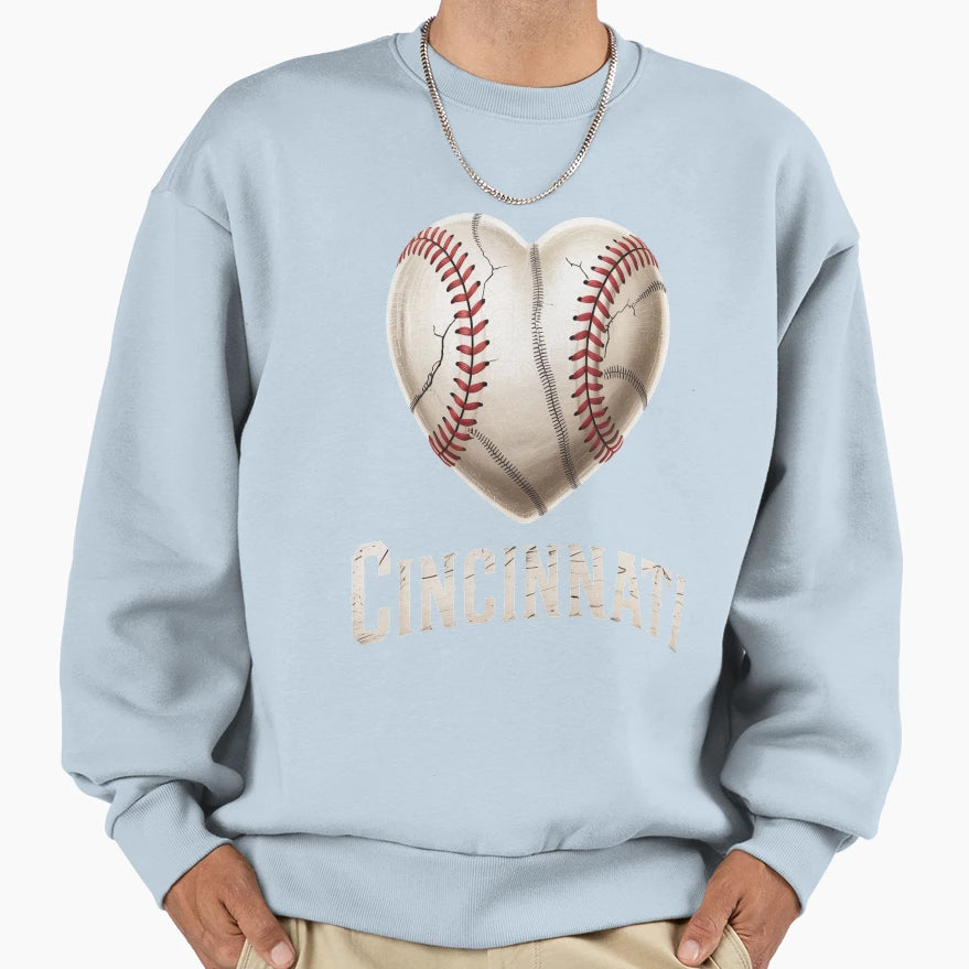 Cincinnati Baseball Lover Game Day Sweatshirt - Streetwear Style Unisex - T-Shirt, Sweatshirt, Hoodie