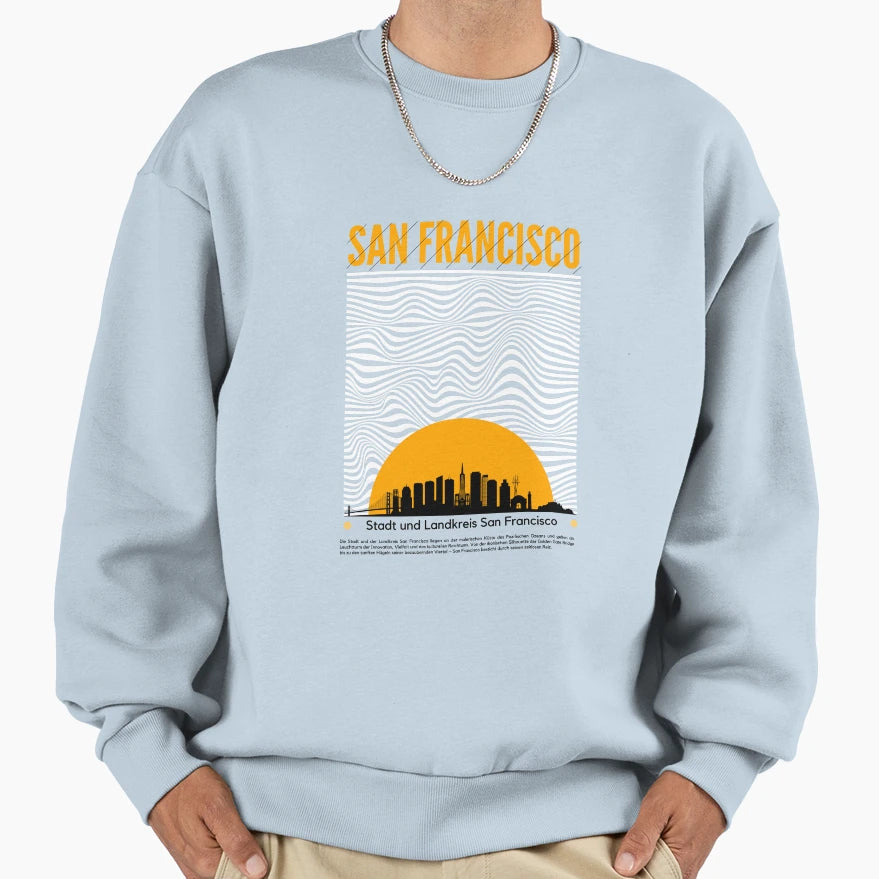 City And County San Francisco Sweatshirt - Custom Art Print for Adults - T-Shirt, Sweatshirt, Hoodie