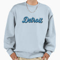 Detroit Football Cursive Honolulu Sweatshirt - Novelty Apparel for Adults - T-Shirt, Sweatshirt, Hoodie