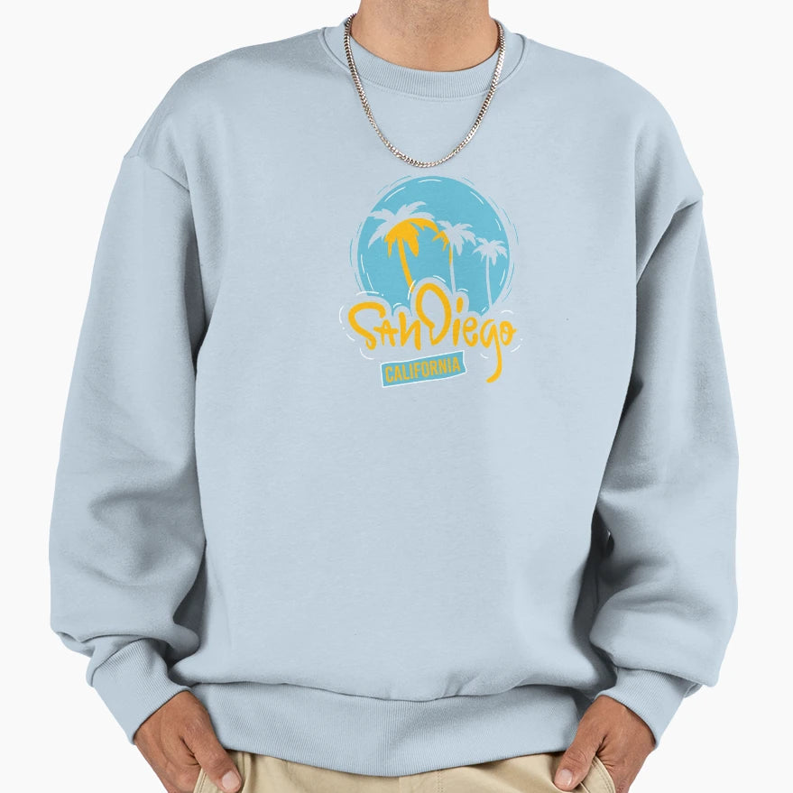 San Diego California Surfer Sun Sweatshirt - Fun Novelty Design Unisex - T-Shirt, Sweatshirt, Hoodie