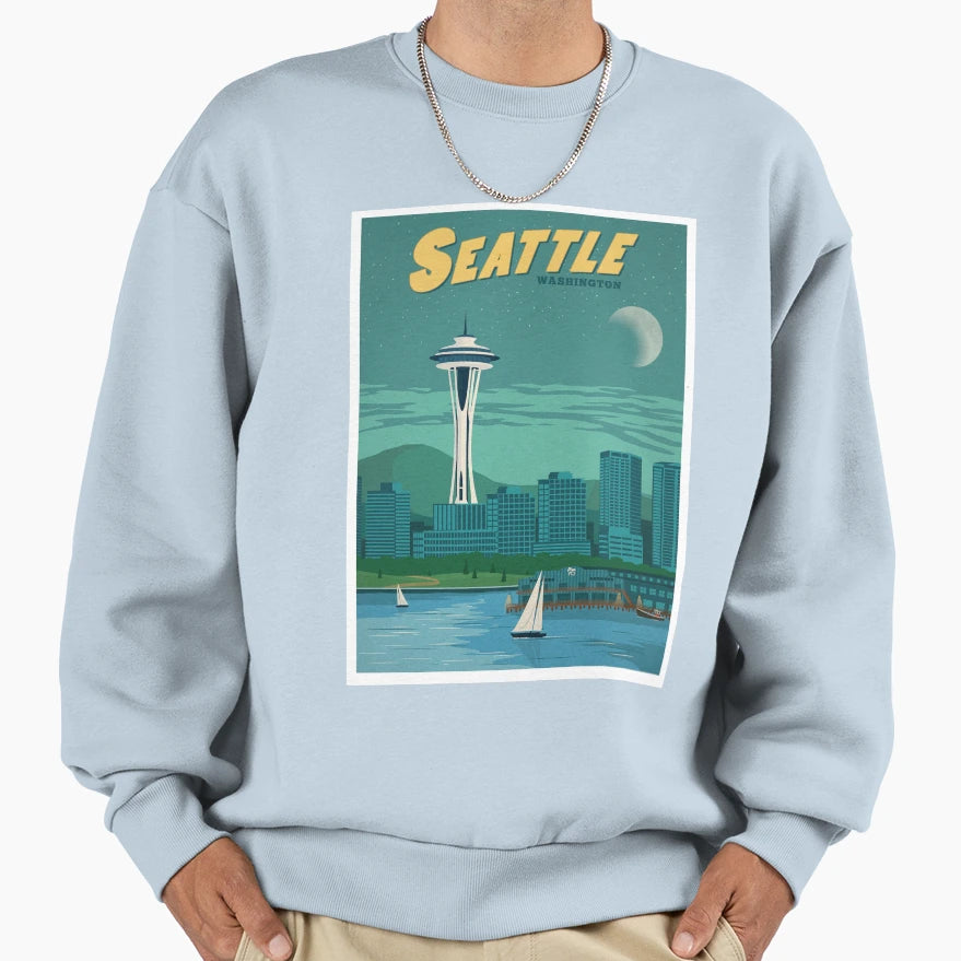 Seattle Washington Sweatshirt - Fun Novelty Design Men Women - T-Shirt, Sweatshirt, Hoodie