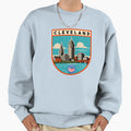 Cleveland Travel Decal Sweatshirt - Minimalist Print for Adults - T-Shirt, Sweatshirt, Hoodie