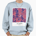 Atlanta Georgia Named City Map Sweatshirt - Fun Novelty Design for Adults - T-Shirt, Sweatshirt, Hoodie