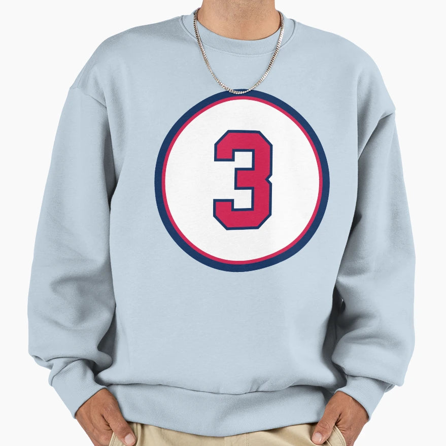 Dale Murphy 3 Jersey Number Sweatshirt - Unique Graphic Unisex - T-Shirt, Sweatshirt, Hoodie