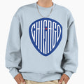 Chicago Blues Guitar Pick Sweatshirt - Minimalist Print Men Women - T-Shirt, Sweatshirt, Hoodie