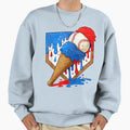 Sweet Baseball Ice Cream Cone Sweatshirt - Casual Everyday Wear Men Women - T-Shirt, Sweatshirt, Hoodie