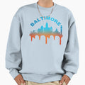 Baltimore City Skyline Landmark Sweatshirt - Unique Graphic for Adults - T-Shirt, Sweatshirt, Hoodie