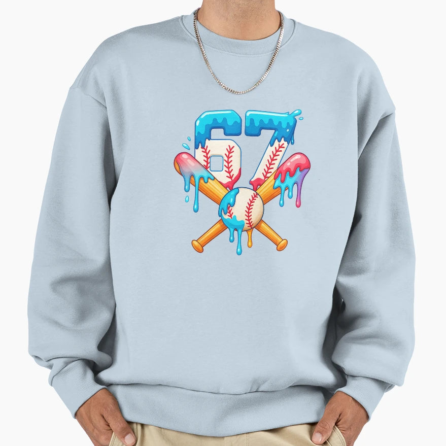 67 Baseball Drip Lifestyle Sweatshirt - Graphic Print Unisex - T-Shirt, Sweatshirt, Hoodie
