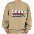 Dallas Tx City Stripes Sweatshirt - Casual Everyday Wear Unisex - T-Shirt, Sweatshirt, Hoodie