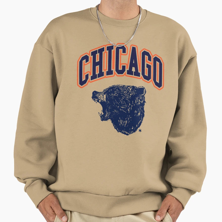 Bear Down Chicago Light Sweatshirt - Fun Novelty Design Men Women - T-Shirt, Sweatshirt, Hoodie