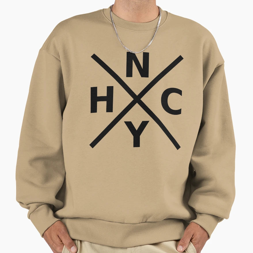 Nyhc New York Hardcore Logo Black Sweatshirt - Trendy Graphic Men Women - T-Shirt, Sweatshirt, Hoodie