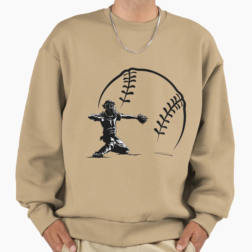 Baseball Sweatshirt - Aesthetic Graphic Unisex - T-Shirt, Sweatshirt, Hoodie