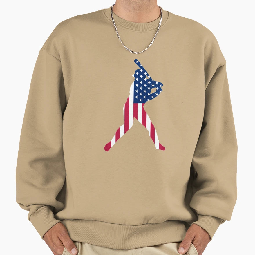 Usa Is Baseball Sweatshirt - Aesthetic Graphic Men Women - T-Shirt, Sweatshirt, Hoodie
