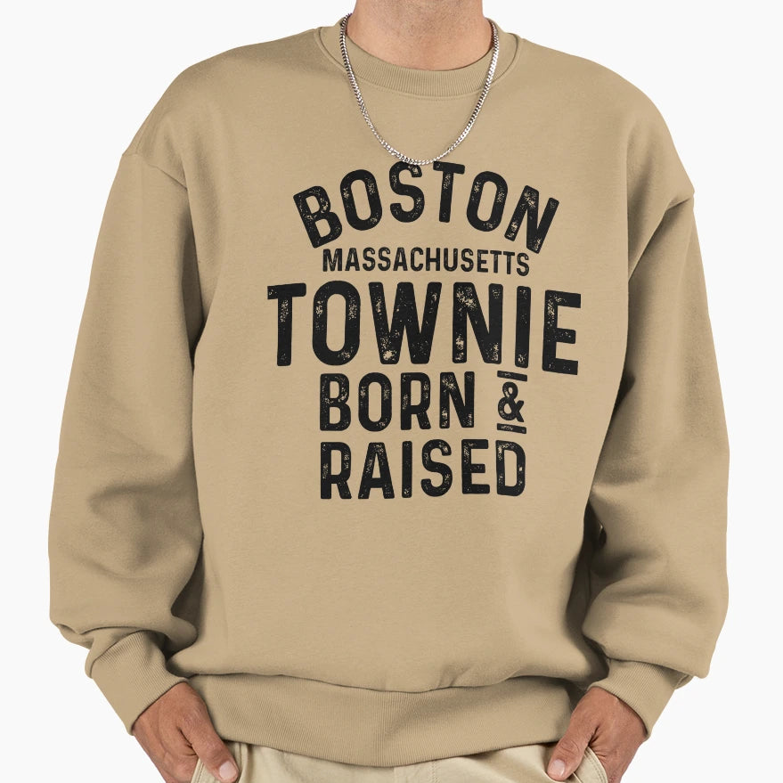 Boston Ma Townie Local Sweatshirt - Novelty Apparel for Adults - T-Shirt, Sweatshirt, Hoodie
