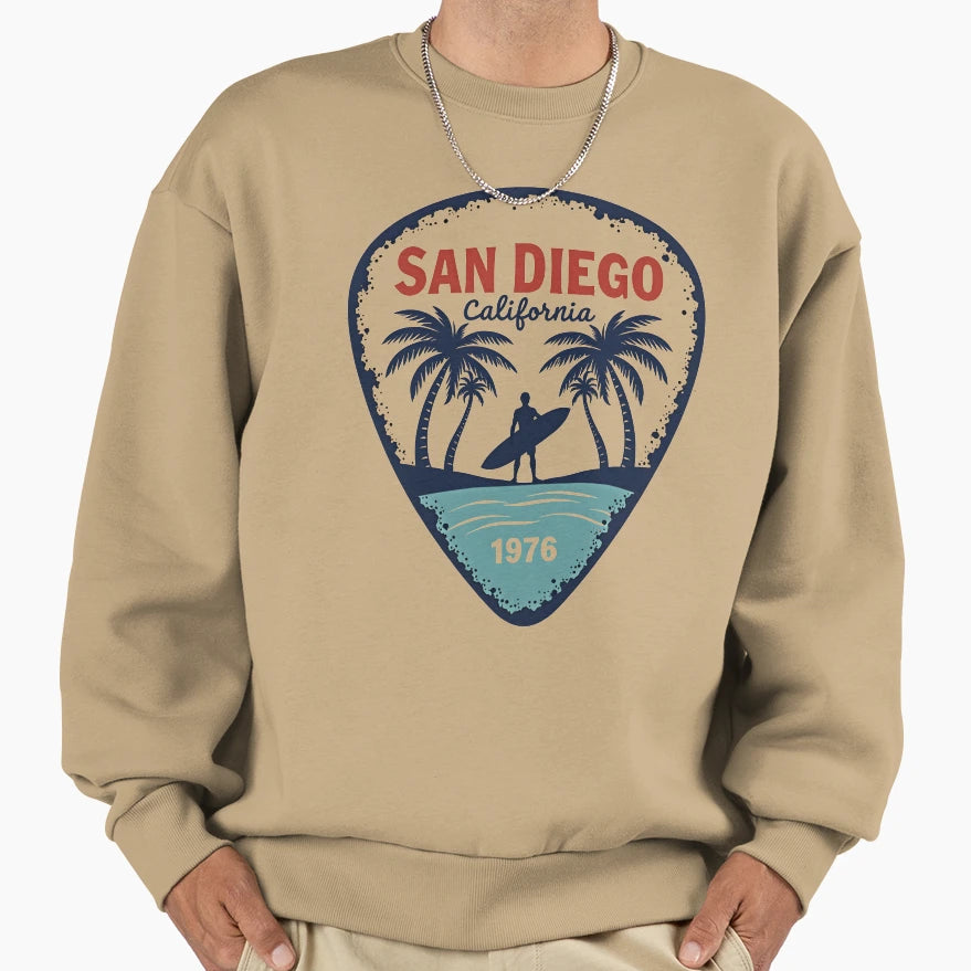 San Diego California Sweatshirt - Custom Art Print for Adults - T-Shirt, Sweatshirt, Hoodie