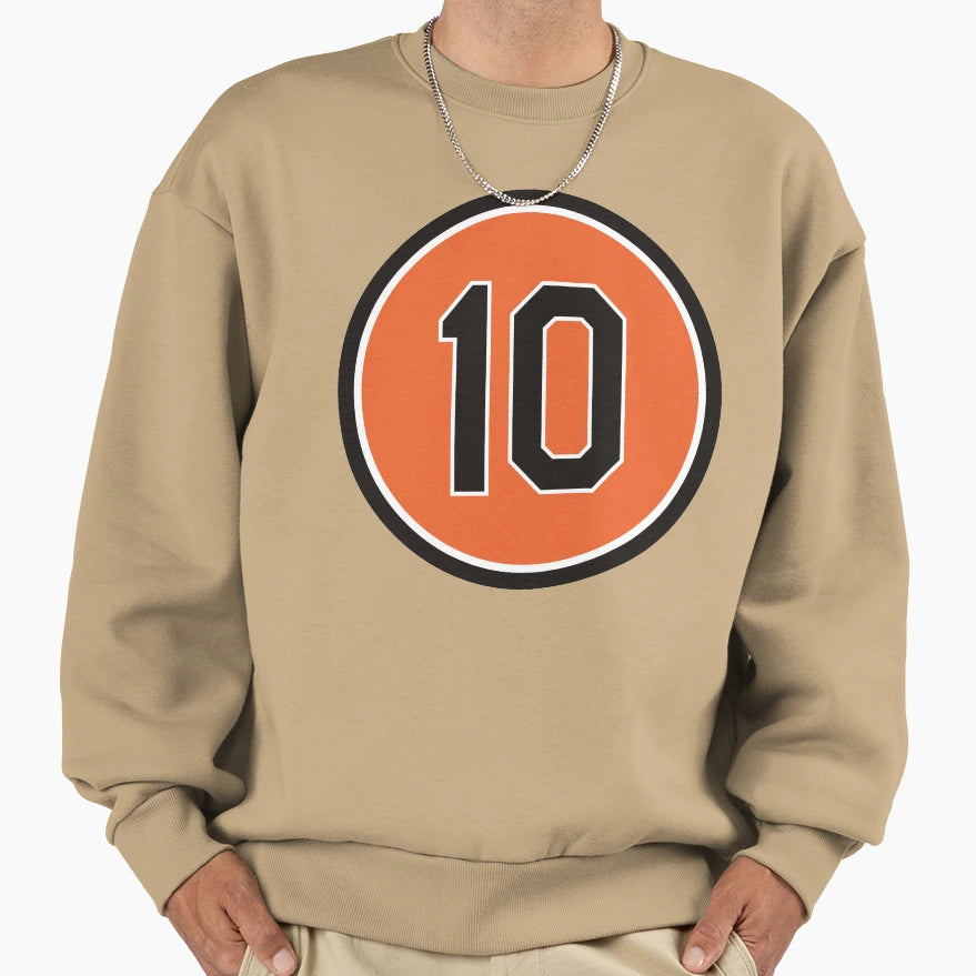 Adam Jones 10 Jersey Number Sweatshirt - Unique Graphic for Adults - T-Shirt, Sweatshirt, Hoodie
