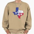 Hand Drawn Texas Flag 903 Area Code Sweatshirt - Minimalist Print Unisex - T-Shirt, Sweatshirt, Hoodie