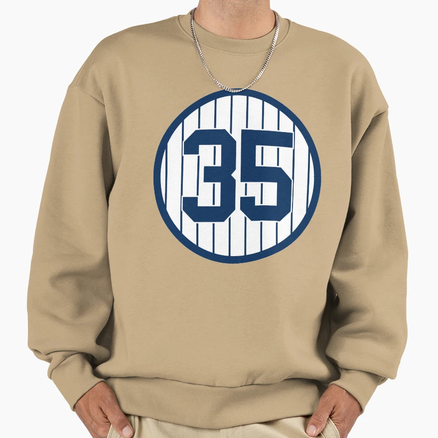 Mike Mussina 35 Jersey Number Sweatshirt - Minimalist Print Unisex - T-Shirt, Sweatshirt, Hoodie