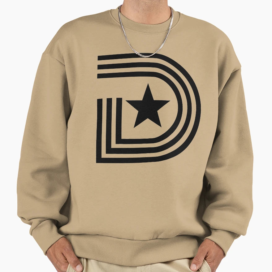 D Town Black Star Sweatshirt - Unique Graphic for Adults - T-Shirt, Sweatshirt, Hoodie