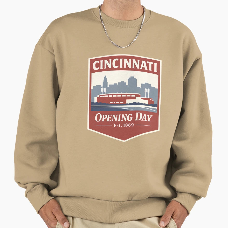 Cincinnati Opening Day Emblem Sweatshirt - Streetwear Style Men Women - T-Shirt, Sweatshirt, Hoodie