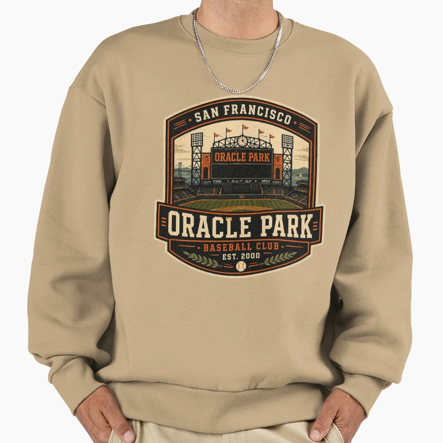 San Francisco Oracle Park Wordmark Sweatshirt - Custom Art Print Unisex - T-Shirt, Sweatshirt, Hoodie