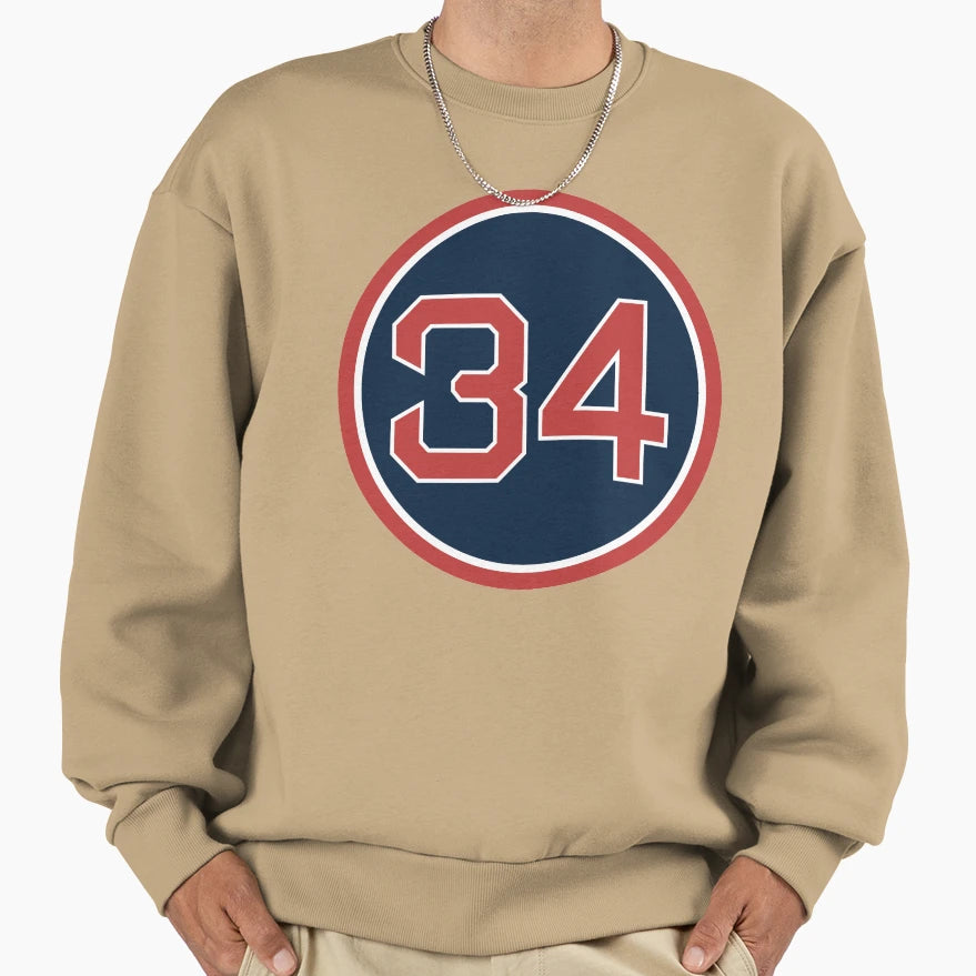 David Ortiz 34 Jersey Number Sweatshirt - Unique Graphic Men Women - T-Shirt, Sweatshirt, Hoodie