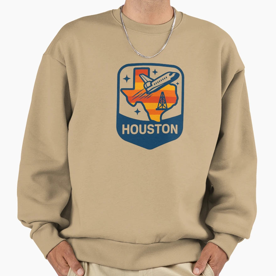 Houston Where Heritage Meets Sweatshirt - Custom Art Print for Adults - T-Shirt, Sweatshirt, Hoodie