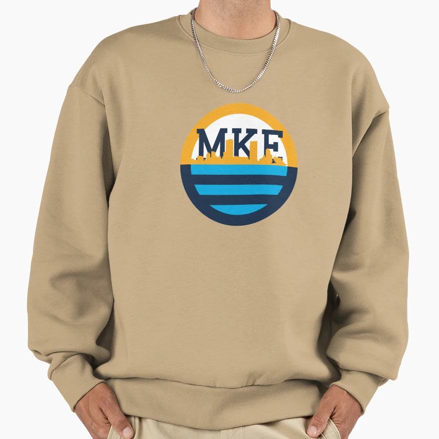Milwaukee Skyline Peoples Flag Sweatshirt - Custom Art Print Unisex - T-Shirt, Sweatshirt, Hoodie